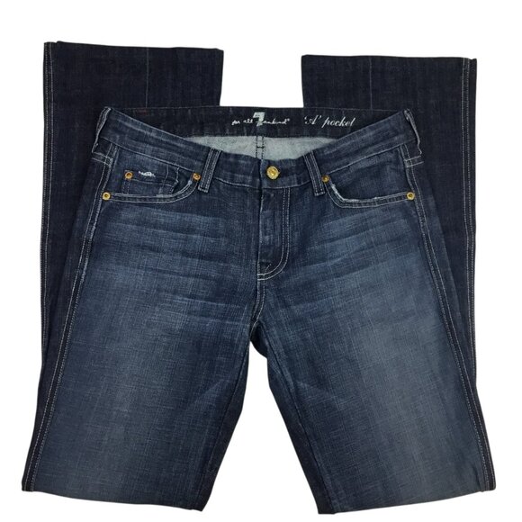 7 For All Mankind ‘A’ Pocket Womens 29x33 Flare Jeans - Picture 4 of 16